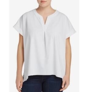 Lyssé Alessia White Button-Back Top size Small